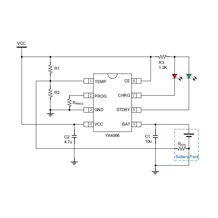 苏州单节锂离子电池充电管理芯片 YX4066  带OVP保护功能 防电池反接 