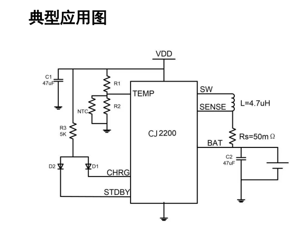 5V/2A的充电芯片有那些？CJ2200苏州同步降压锂电池充电芯片