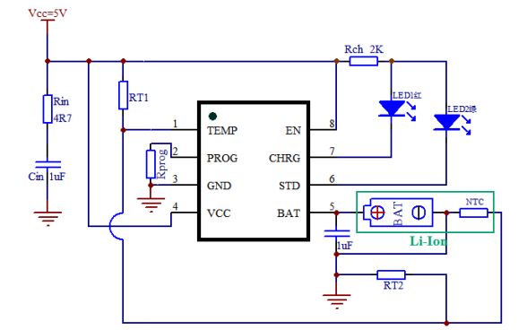 36V/1A 苏州单节锂离子电池充电器 TC4059