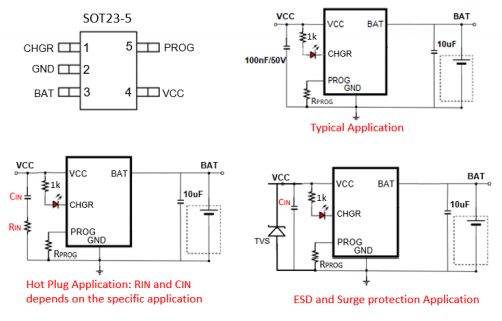 SA4354 36V 集成 OVP 保护 600mA 锂电池线性苏州充电芯片