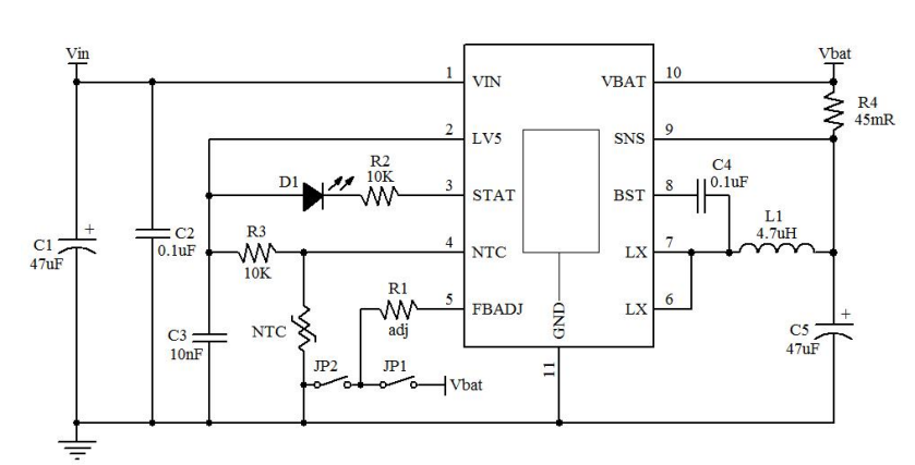 BC910苏州 开关型单节锂电池充电管理芯片，3A同步降压锂离子充电器