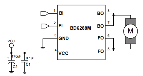 DC苏州双向马达驱动芯片 BD6288M 有刷直流电机驱动IC