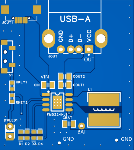 2.0A充电，2.5A放电 锂电池充放电电源管理芯片FM5324HJ1 替代苏州IP5306 SM5308