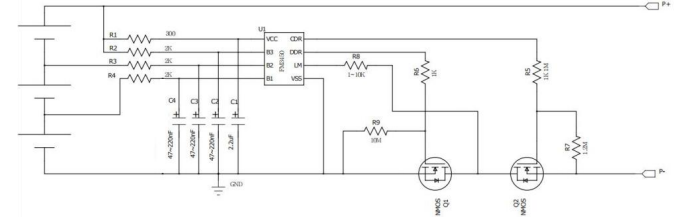 FM3450C 苏州3节串联用锂电池保护IC