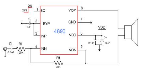 单声道 2.5W 苏州音频功放芯片 4890